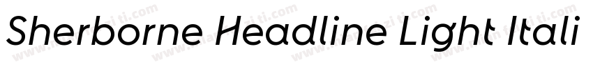 Sherborne Headline Light Italic字体转换